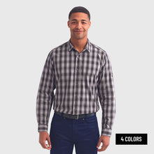 Load image into Gallery viewer, Checkered Long-Sleeve Cotton Shirt