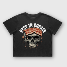 Load image into Gallery viewer, Rest in Grease Faded Heavy Crop Tee