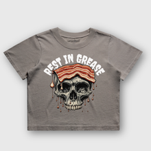Load image into Gallery viewer, Rest in Grease Faded Heavy Crop Tee
