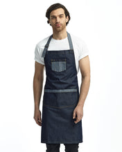 Load image into Gallery viewer, Domain Contrast Denim Bib Apron