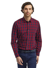 Load image into Gallery viewer, Checkered Long-Sleeve Cotton Shirt