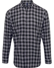 Load image into Gallery viewer, Checkered Long-Sleeve Cotton Shirt