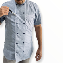 Load image into Gallery viewer, Slate 2.0 Chambray Chef Coat
