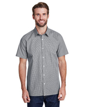 Load image into Gallery viewer, Microcheck Gingham Short-Sleeve Cotton Shirt
