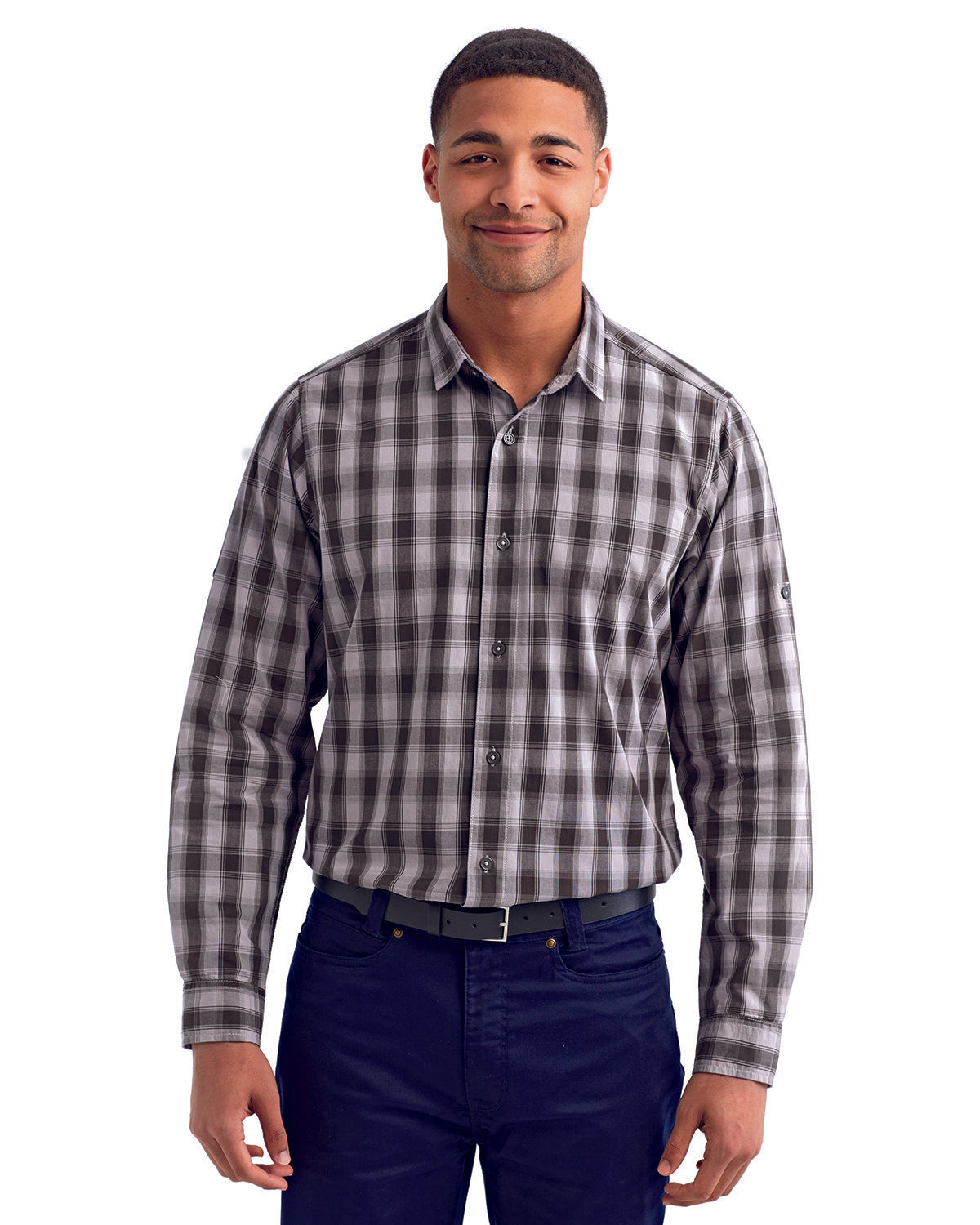 Checkered Long-Sleeve Cotton Shirt