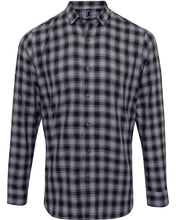 Load image into Gallery viewer, Checkered Long-Sleeve Cotton Shirt
