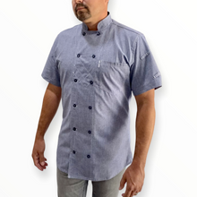 Load image into Gallery viewer, Slate Chambray Chef Coat
